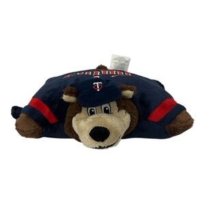 Rare Minnesota Twins MLB mascot T.C. Plush Bear Mini 13” Pillow Pet EUC